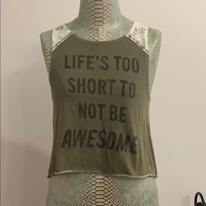 green hollister tanktop